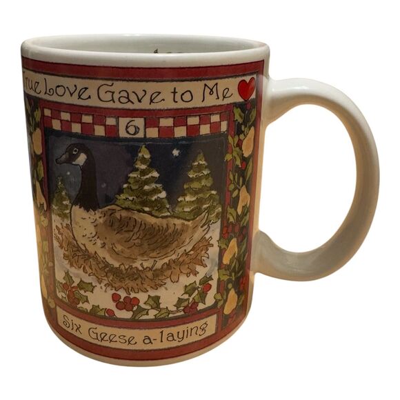 Twelve Days Of Christmas Coffee Mug Cup Days Betty Whitaker CIC Complete Set 4 - Picture 9 of 16